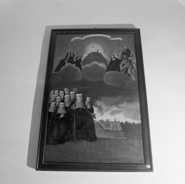 klasztor ss. Mniszek Benedyktynek - zbiory - obraz ze sceną wotywną sióstr zakonnych z XVIII w., skan 1