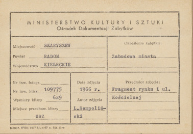 Miasto - fragment rynku - metryczka, skan 1