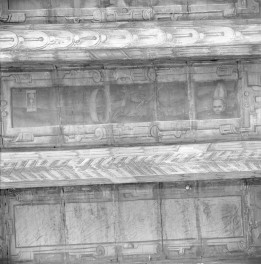 pałac Biskupów Krakowskich - Izba Stołowa Górna /sala portretowa/ /I p./ - fragment stropu ze sceną Przemijania i Śmierci, skan 1