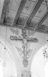 Kościół Zwiastowania Najświętszej Maryi Panny - wnętrze: krucyfiks, skan 1