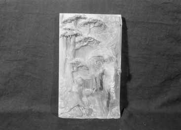 autor nieznany - Crhystus i Samarytanka, płaskorzeźba - alabaster, Muzeum Pomorskie w Gdańsku (ob. Muzeum Narodowe w Gdańsku), skan 1