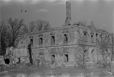 pałac - ruina - elewacja, skan 1