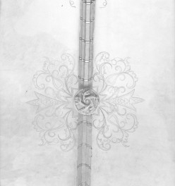 Kościół Wniebowzięcia Najświętszej Maryi Panny - wnętrze. Zwornik z motywem roślinnym. Sklepienie nawy., skan 1