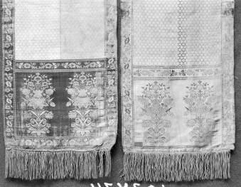 kościół pw. Wniebowzięcia Najświętszej Maryi Panny i św. Zygmunta - Muzeum Diecezjalne - zbiory - pas kontuszowy N 32 - fragment, skan 1