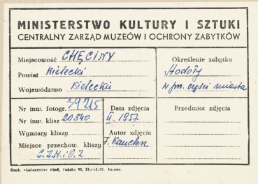 Miasto - widok zespołu stodół - metryczka, skan 1