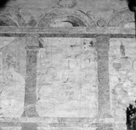 kościół pw. św. Małgorzaty Dziewicy i Męczennicy - wnętrze - nawa główna - ściana północna - polichromia - Cykl Pasyjny - fragment, skan 1