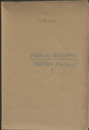 obwoluta zatytuowana: "Prace redakc. Ogrody Polskie I", skan 1