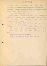tekst, notatka do tematu "Francini, Franchine, Francine, XVI-XVIII - francuska dynastia inżynierów i hydraulików" - lista członków rodziny, skan 2