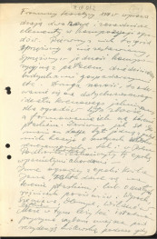 tekst, materiał roboczy stanowiący szczegółowe wypisy na temat założeń ogrodowych w stylu włoskim oraz karty w formie brudnopisu, przygotowane do usupełnienia (?) zawierające przykłady obiektów i architektów tego stylu, także w nawiązaniu do sztuki ogrodowej w Polsce, skan 38