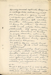 tekst, materiał roboczy stanowiący szczegółowe wypisy na temat założeń ogrodowych w stylu włoskim oraz karty w formie brudnopisu, przygotowane do usupełnienia (?) zawierające przykłady obiektów i architektów tego stylu, także w nawiązaniu do sztuki ogrodowej w Polsce, skan 43