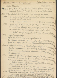 wypis z czasopisma "Stolica", 1948, nr. 7 (66), s.8 na temat historii Pałacu Kazanowskich, chronologia wydarzeń, skan 1
