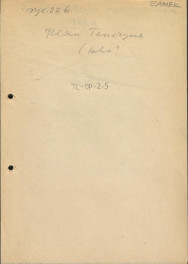 karty z notatkami dot. materiału ilustracyjnego (bez rysunków) dot. zamku w m. Tenczyn ryc.226 oraz w m. Gołańcz ryc.68, skan 1