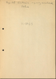 karty z notatkami dot. materiału ilustracyjnego (bez rysunków) dot. zamku w m. Tenczyn ryc.226 oraz w m. Gołańcz ryc.68, skan 2