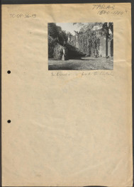 karta z opisem i fotografia przedstawiająca wg opisu: „Taras 1680-1710, Wilanów”, skan 1