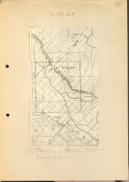 fragment mapy na karcie z podpisem: „Trzciana p. Mielec 1:25000”, skan 1