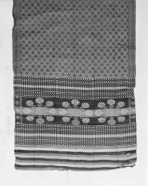 Muzeum Narodowe - od. Muzeum Sztuk Użytkowych - zbiory - pas półjedwabny dwustronny - Rosja /XVIII wiek/ - głowa i wciąża /fragment/ - awers, skan 1