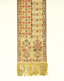 Muzeum Narodowe - od. Muzeum Sztuk Użytkowych - zbiory - pas lity czterostronny - Lyon lub Kraków /Franciszek Masłowski XVIII wiek/ - głowa i wciąża /fragment/ - awers, skan 1