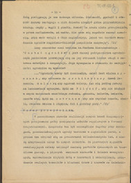 tekst podzielony na części składowe (cz.4) pełnego rozdziału stanowiący materiał roboczy przygotowany z myślą o publikacji "Ogrody Polskie" (wyd. 1954) wraz z naniesionymi poprawkami, oddzielnie przygotowaną obwolutą oraz przypisami, skan 11
