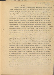 tekst podzielony na części składowe (cz.4) pełnego rozdziału stanowiący materiał roboczy przygotowany z myślą o publikacji "Ogrody Polskie" (wyd. 1954) wraz z naniesionymi poprawkami, oddzielnie przygotowaną obwolutą oraz przypisami, skan 15