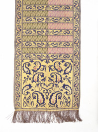 Muzeum Narodowe  - zbiory - pas jedwabny czterostronny - Wiedeń /I. Giani 1861 rok/ - głowa i wciąża /fragment/ - awers, skan 1