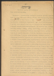 tekst, materiał roboczy do rozdziału III publikacji "Ogrody Polskie" (wyd. 1954). Fragment zaczynający się od słów: "Styl architektoniczny. Wspaniałe i monumentalne inwencje włoskich ogrodów tarasowych...", skan 1