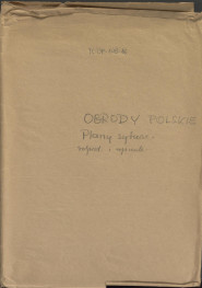 obwoluta zatytuowana "Ogrody Polskie" - Plany sytuac. Reprod. i rysunek, skan 1