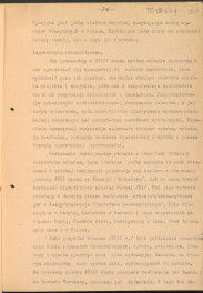 materiał roboczy do rozdziału IV "Klasyczne ogrody XVIII wieku" w "Ogrody Polskie" (wyd. 1954) - kolejna wersja tekstu rozpoczynająca się słowami: "Utworzenie w Rzymie w roku 1663 przez Ludwika XIV…", strony ponumerowane 56-81, skan 21
