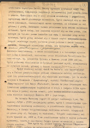 materiały robocze, tekst z publikacji "Ogrody Polskie" łączący w sobie treści z rozdziałów III i IV. Po drugiej stronie kart m.in. listy historycznych założeń ogrodowych z podziałem na powiaty np. Janów Lubelski, Siedlce., skan 3
