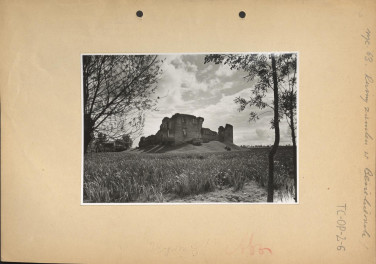 karta z opisem oraz fotografia dot. ruin zamku w Besiekierach, ryc.63, skan 1