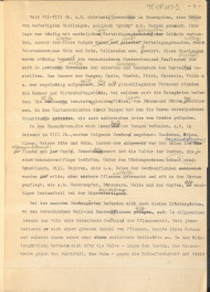 referat w formie tekstu z naniesionymi poprawkami, przygotowany w języku niemieckim (bez tytułu) na temat historii ogrodów w Polsce, skan 3