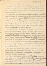 referat w formie tekstu z naniesionymi poprawkami, przygotowany w języku niemieckim (bez tytułu) na temat historii ogrodów w Polsce, skan 5