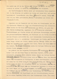 referat w formie tekstu z naniesionymi poprawkami, przygotowany w języku niemieckim (bez tytułu) na temat historii ogrodów w Polsce, skan 6