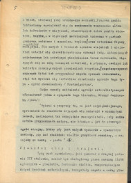 tekst, materiał roboczy do rozdziału VII "Naturalizm i eklektyzm XIX wieku" do wydawnictw: „Ogrody Polskie” i „Zarys historii kompozycji…”; kolejna wersja zmian, strony całe i karty z naklejonymi fragmentami tekstu, skan 5