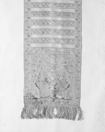 Muzeum Narodowe - zbiory - pas lity jednostronny - Grodno lub Lipków /1775 rok/ - głowa i wciąża /fragment/ - awers, skan 1